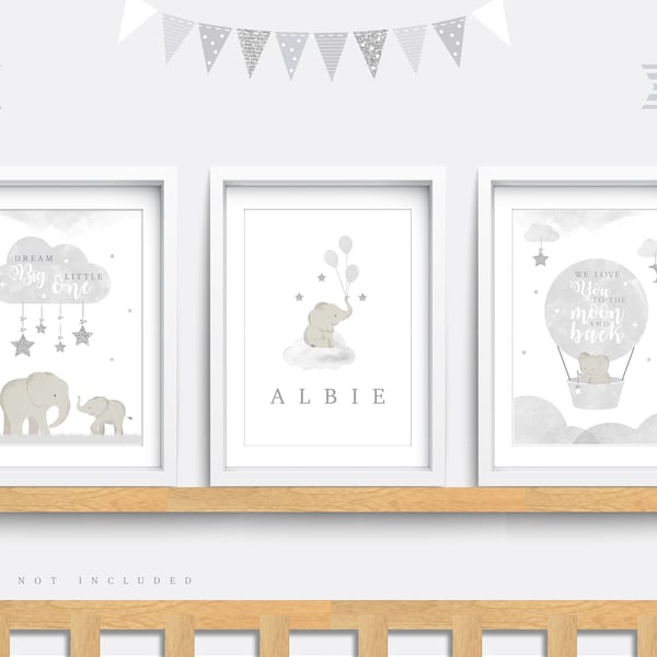 Elephant Nursery Print - Etsy