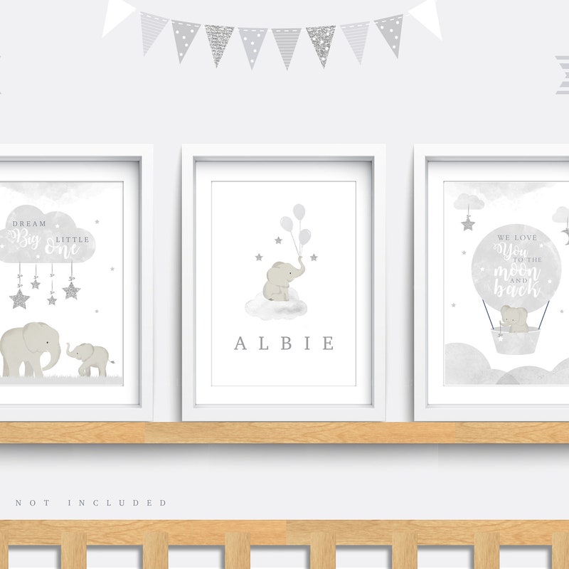 Elephant Nursery Print - Etsy