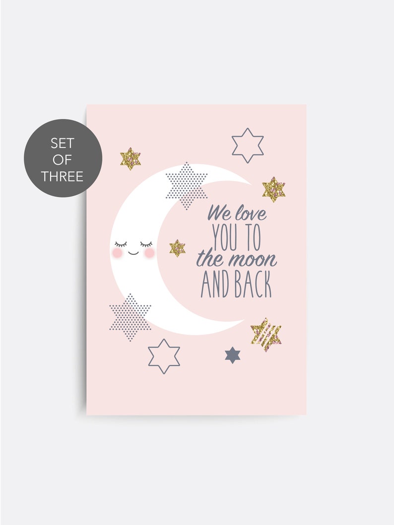 Nursery Wall Art. Set of 3 Baby Nursery Prints. Cloud Nursery | Etsy UK