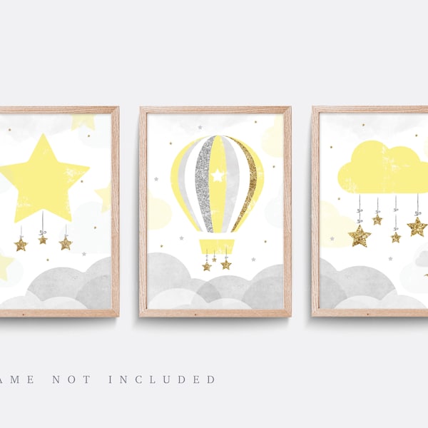 Yellow Gray Nursery Etsy UK