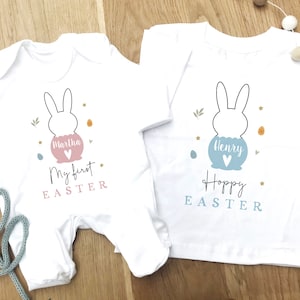 Kids Easter outfits, Siblings matching t-shirt and baby grow, Easter t-shirt, Gift for sister, Easter baby grow, personalised top