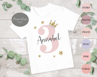 T-shirt di compleanno per bambini, T-shirt ricordo di compleanno, Regalo di compleanno per bambini, T-shirt per il 1° compleanno, Compleanno di ragazze, T-shirt per il 3° compleanno