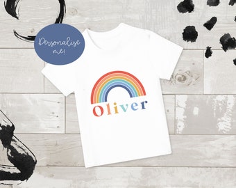 Personalized Rainbow Kids T-shirt: Birthday Keepsake