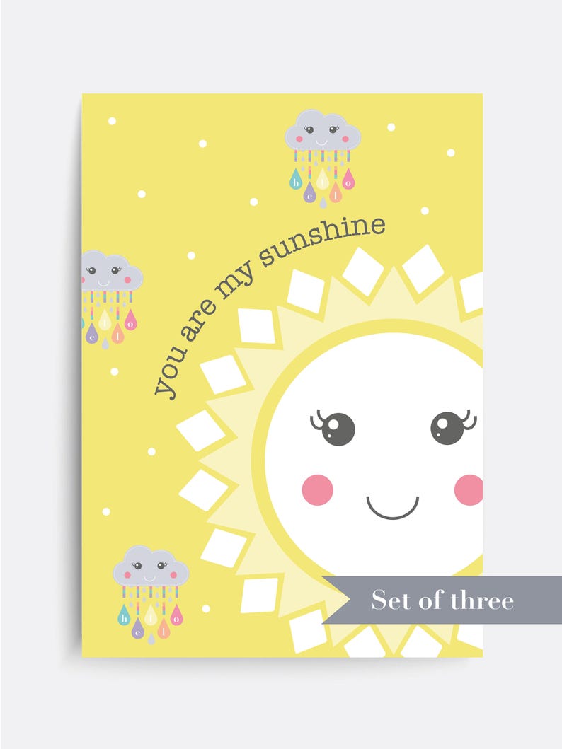 Nursery Wall Art Set of 3 Prints Baby Nursery Print Kid Etsy UK