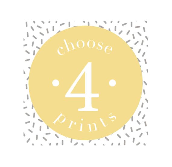 Mix And Match Any 4 Prints Etsy