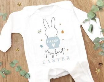 Personalised First Easter Sleepsuit, 1st Easter Baby Grow,  Pyjamas,  Babies 1st Easter Gift Idea,  Easter Outfit for baby, Easter bunny