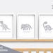 Dinosaur Nursery Wall Art Set of 3 Dinosaur Prints T-rex - Etsy