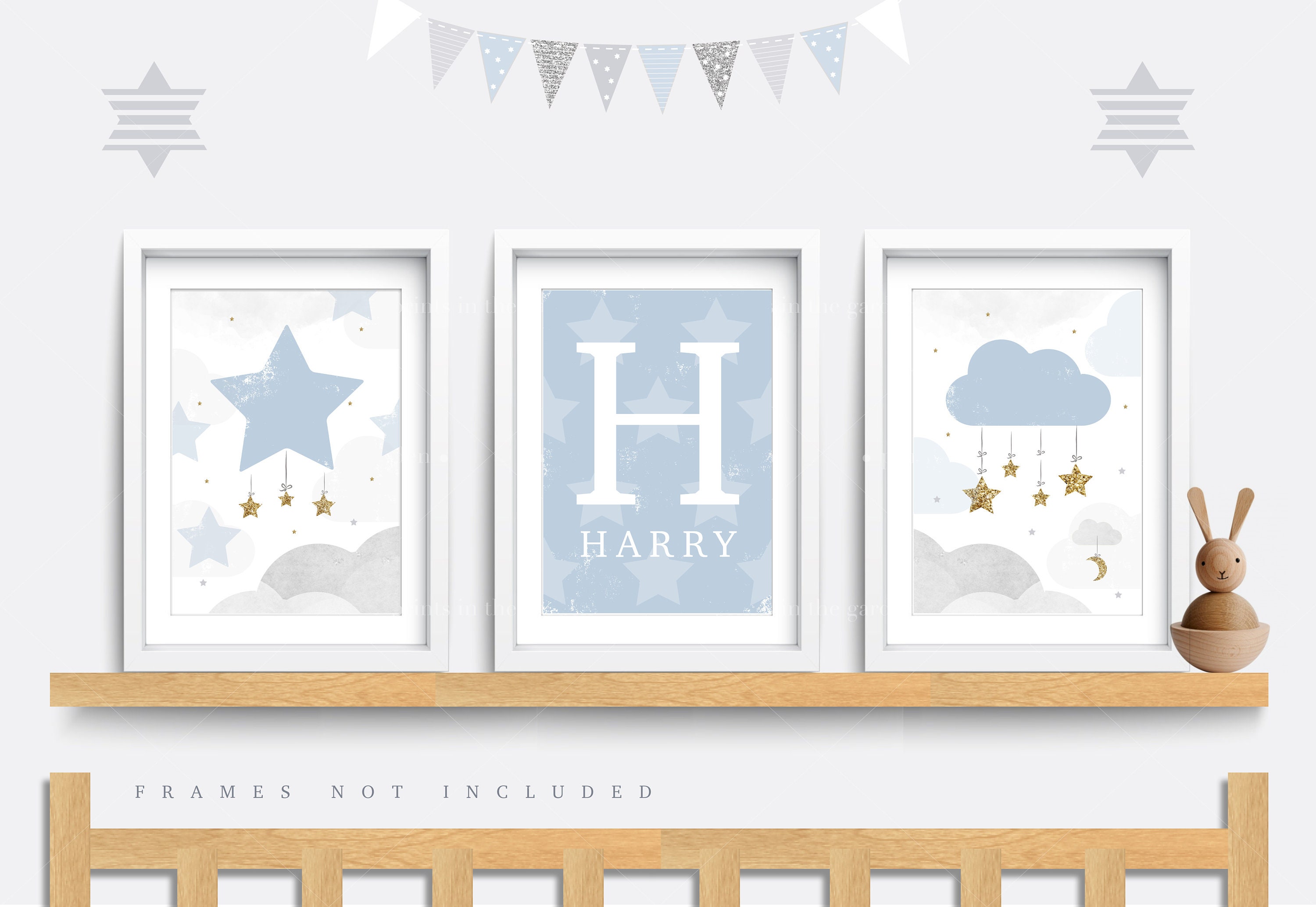 Nursery wall art Set of 3 Nursery prints Cloud nursery | Etsy
