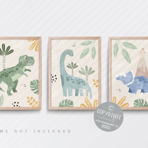Dinosaur nursery print, Dinosaur wall art, Boho nursery decor, Boys nursery art, Boy bedroom print, Dinosaur decor, Dinosaur bedroom