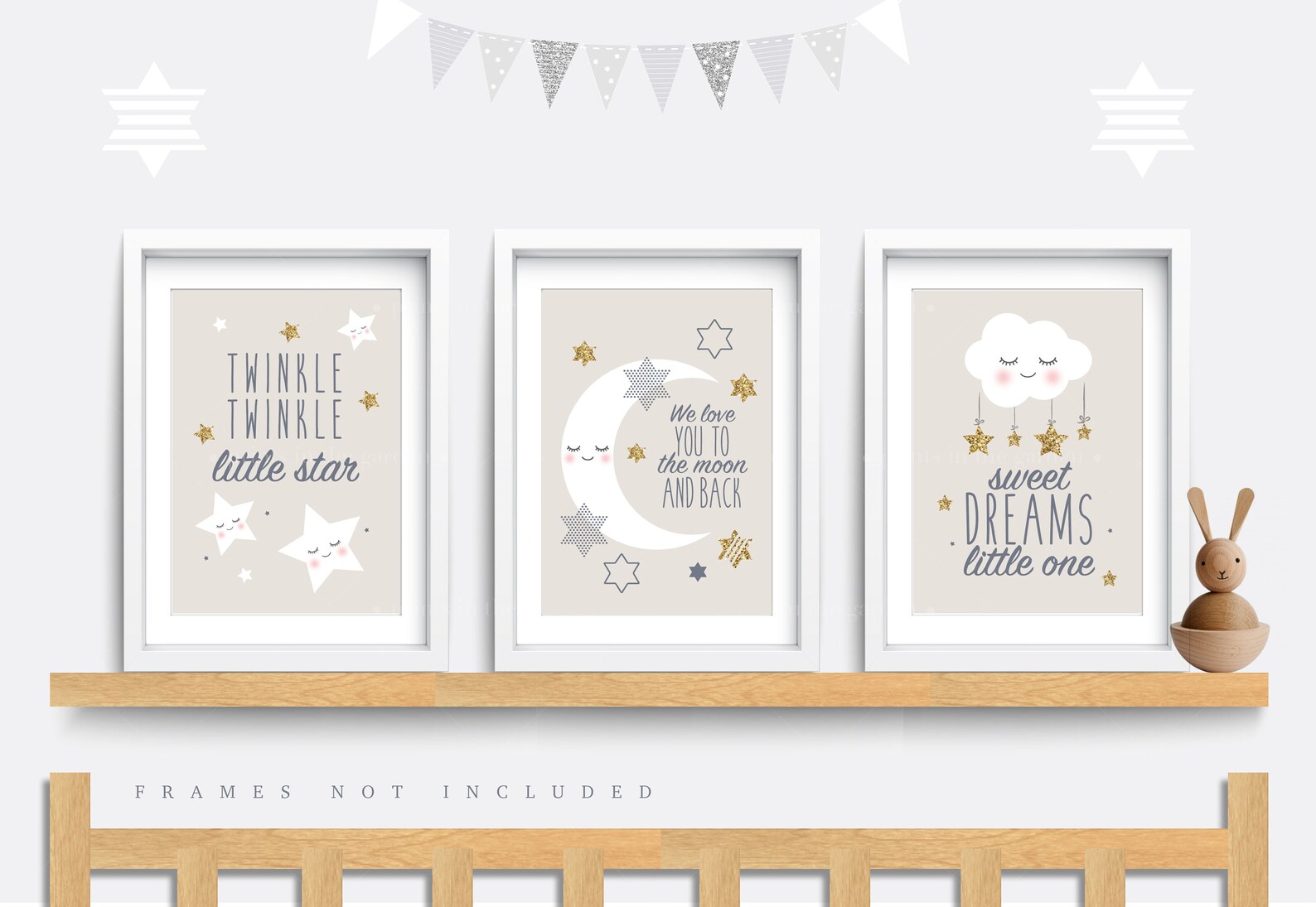 Nursery Wall Art. Set of 3 Baby Nursery Prints. Cloud Nursery Decor ...
