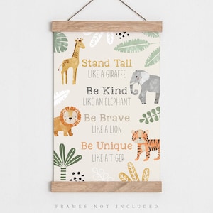 Safari animal print, nursery wall art, boys nursery print, kid bedroom, playroom art, gender neutral art, Boy nursery art, nursery quote