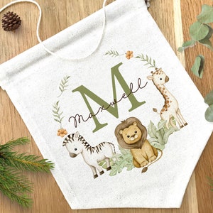Personalised pennant flag, boho nursery decor, bedroom decor, linen banner, Safari, Playroom, Children&#39;s bedroom flag, Kids birthday gift