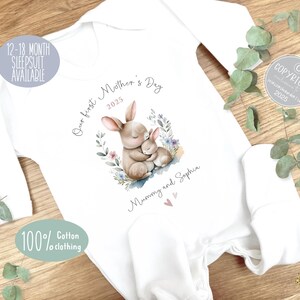Personalised First Mother&#39;s Day Sleepsuit, 1st Mother&#39;s Day Baby Grow,  Pyjamas, Babies 1st Mother&#39;s Day Gift Idea, Mummy gift, Mommy gift