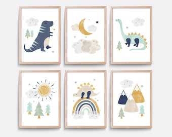 Dinosaur Wall Art - Etsy