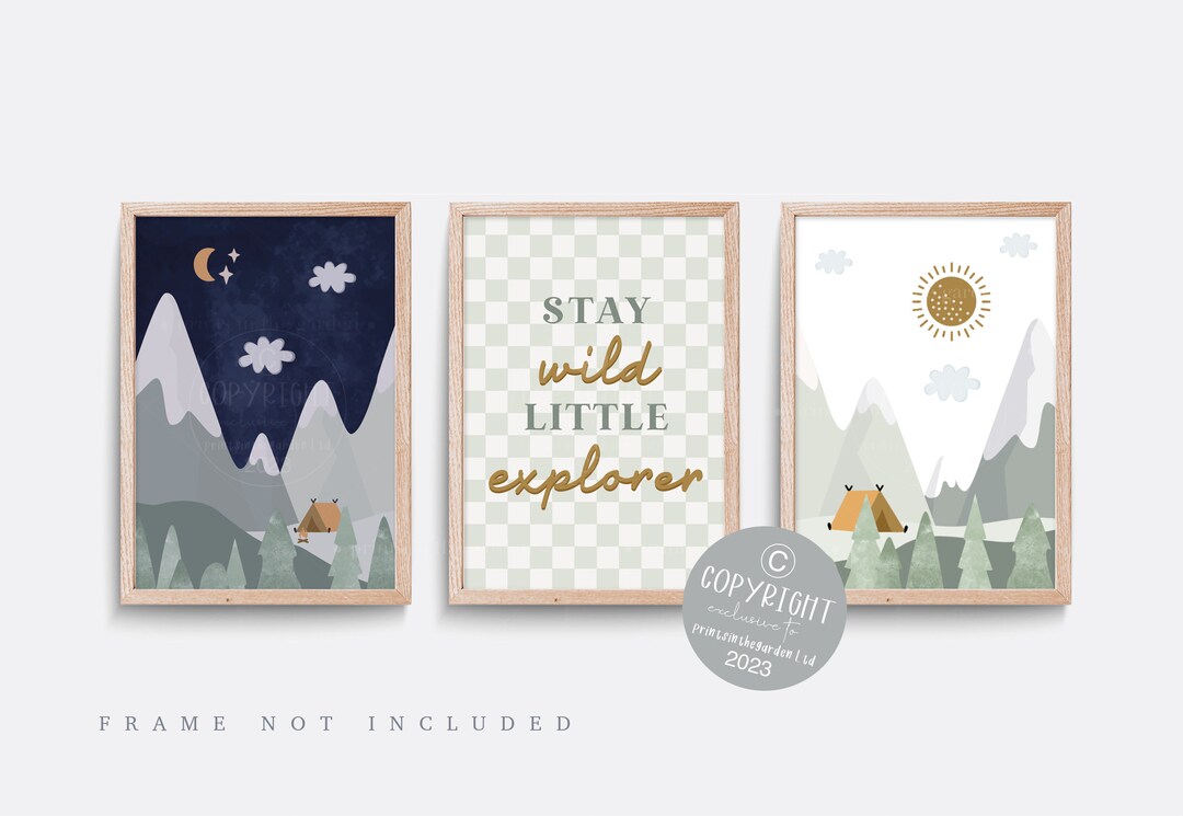 Mountain Nursery Decor: Little Explorer Art Prints, Set of 3 - Etsy