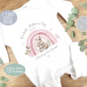 Personalised First Mother&#39;s Day Sleepsuit, 1st Mother&#39;s Day Baby Grow,  Pyjamas, Babies 1st Mother&#39;s Day Gift Idea, Mummy gift, Mommy gift