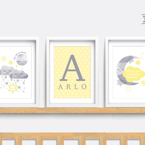 Nursery Wall Art. Set of 3 Baby Nursery Prints. Cloud Nursery Etsy UK