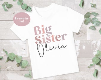 Big Sister T-Shirt: Cotton Pregnancy Announcement Top