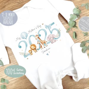 Personalised First Mother&#39;s Day Sleepsuit, 1st Mother&#39;s Day Baby Grow,  Pyjamas, Babies 1st Mother&#39;s Day Gift Idea, Mummy gift, Mommy gift