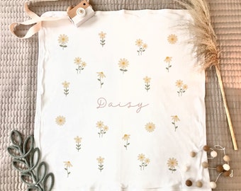 Personalised baby blanket, Floral baby gift, Personalised Baby gift, new baby gift, Daisy nursery decor