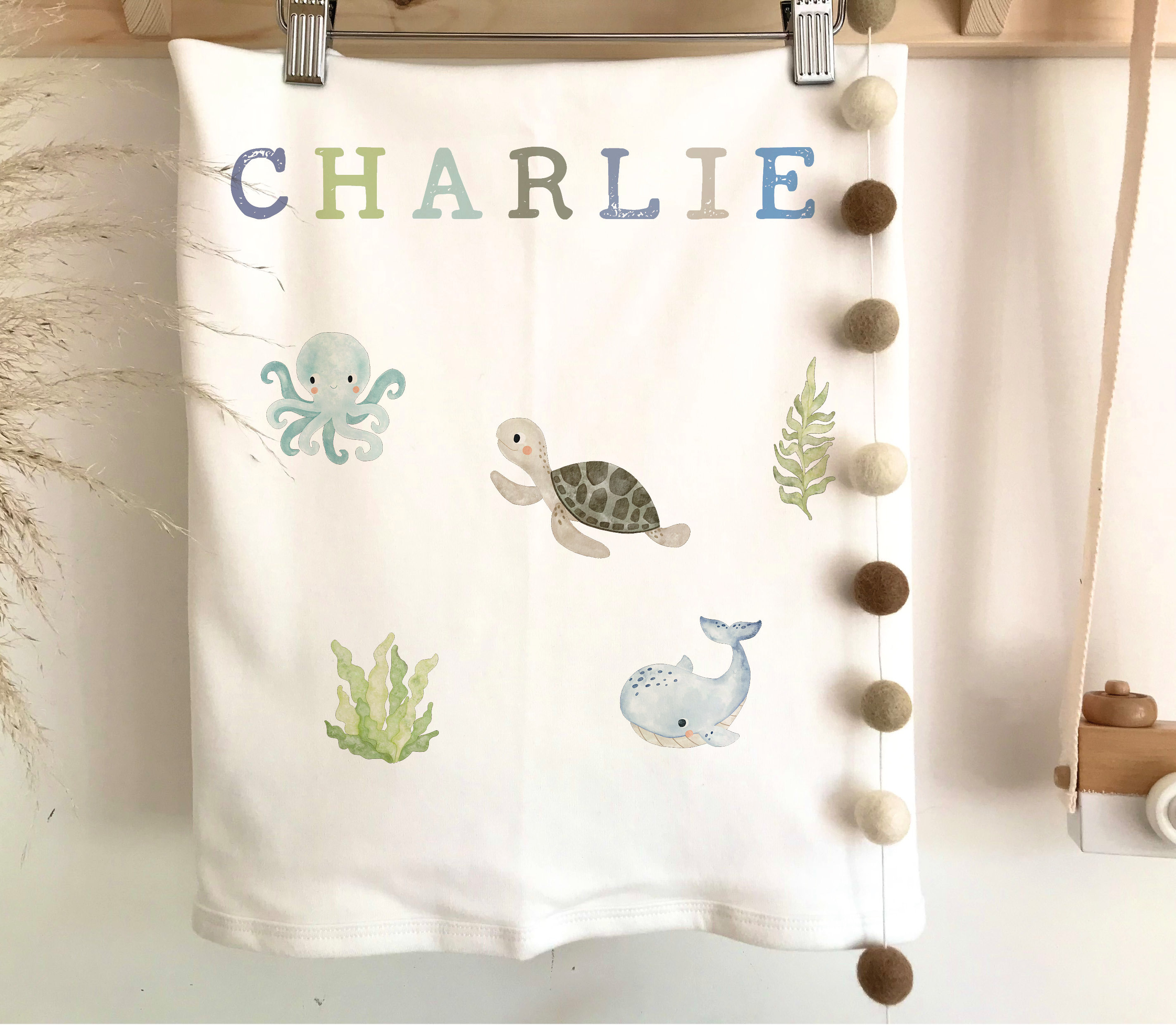 Personalised Baby Blanket Nautical Baby Gift Personalised Etsy