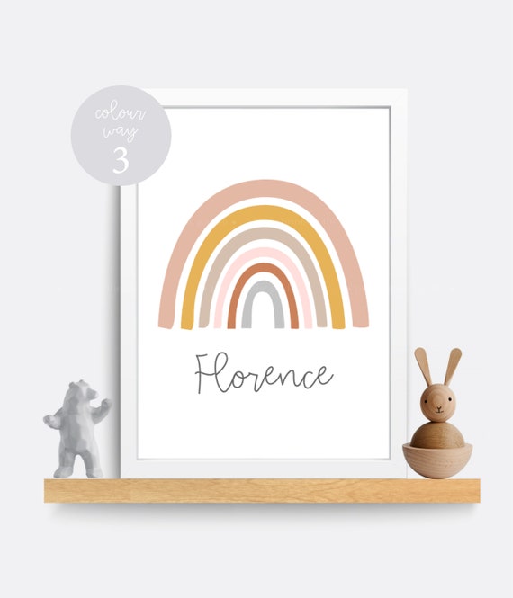 Rainbow nursery print Kids nursery art Nursery wall art