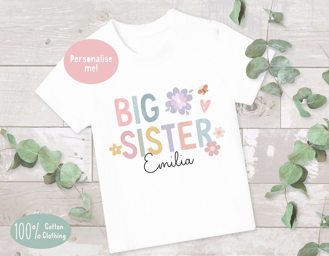 Big Sis Outfit "I'm Going To Be A Big Sister" Kids T-Shirt - Sizes 6 Months Through Youth XL (18-20) I'm Going To Be A Big Sister Tee Shirt Unisex Cotton Blend - Foto 12