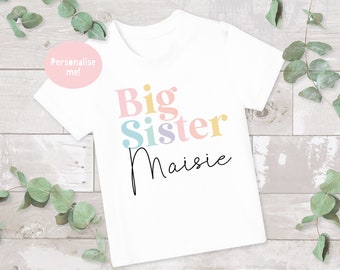 Big Sister T-Shirt, Big Sister top, Pregnancy Announcement, Big Sis top, Big Sis Shirt, Big Sister Tee, Little sister t-shirt, Girls T-shirt