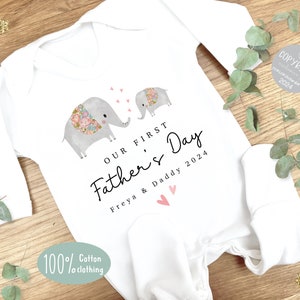 Personalised Sleepsuit, Father&#39;s Day sleep suit, Father&#39;s Day gift, First Father&#39;s Day gift from baby