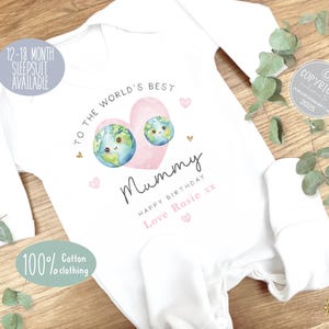 Personalisierter Schlafanzug, Mama Mama Geburtstagsgeschenk, 1 Geburtstag als meine Mama, Lätzchen, Baumwolle Baby wachsen, Geschenk für Mama, Mama Geschenk