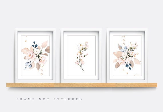 Flower Wall Art, Set of 3 Prints, Flower Nursery Decor, Botanical Print, Teen  Girls Bedroom Art, Flower Bedroom Art, Plant Art, Living Room 