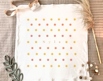 Personalized Sunshine Baby Blanket: Cotton Sun Nursery Decor