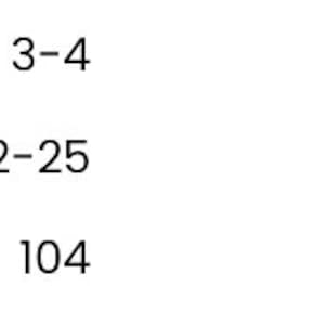May include: A chart showing the recommended chest size and height for children's clothing sizes. The chart shows sizes for ages 1-2 through 11-12, with corresponding chest measurements in inches and height measurements in centimeters.