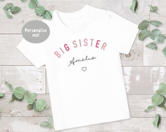 Big Sister T-Shirt: Cotton Pregnancy Announcement Top