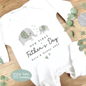 Personalised Sleepsuit, Father&#39;s Day sleep suit, Father&#39;s Day gift, First Father&#39;s Day gift from baby