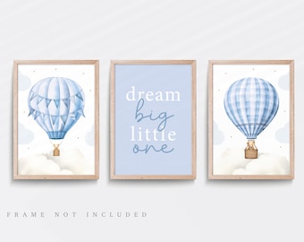 Teddy Bear Hot Air Balloon Nursery Print Set