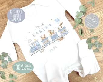 Personalized First Easter Sleepsuit: Cotton Baby Grow