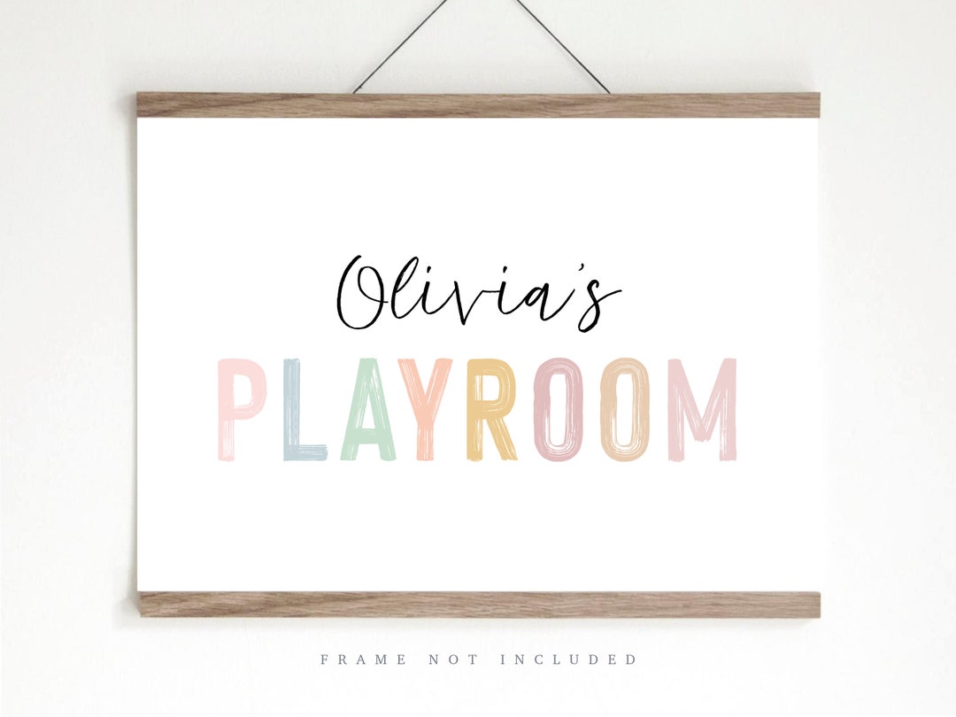 Playroom name print nursery print nursery wall art girl Etsy.de