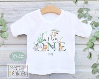 Wild One Safari Birthday T-shirt: 1st Birthday Keepsake