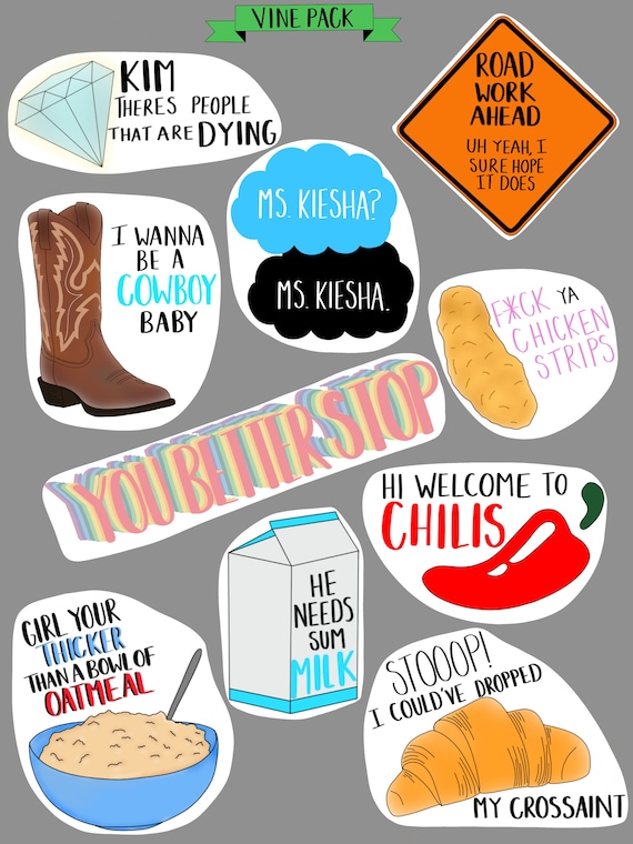 Vine References Sticker Pack Etsy
