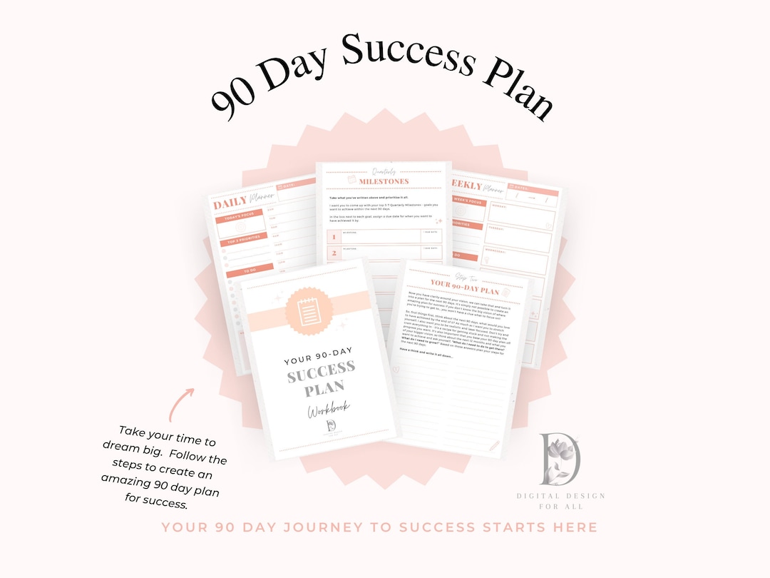 90 Day Success Planner Bundle: Goal Setting, To-do Lists (digital ...