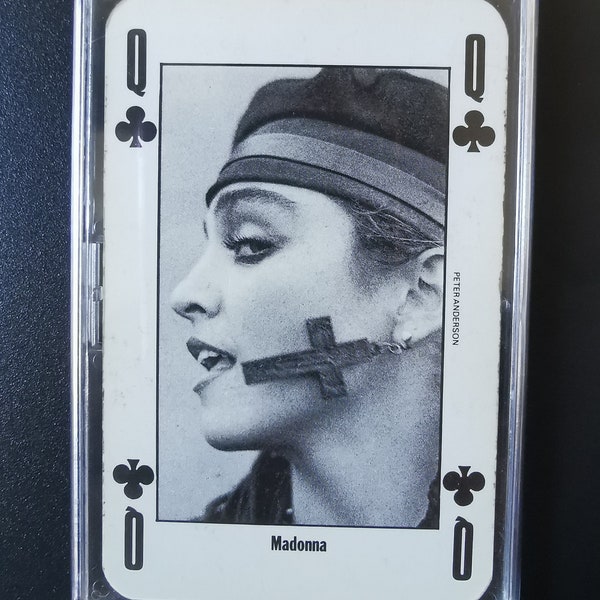 Fridge magnet ~ Madonna ~ Genuine playing card, from NME's 1991 deck 'Leader Of The Pack' ~ rare, fun fan gift! Like A Virgin, Madge