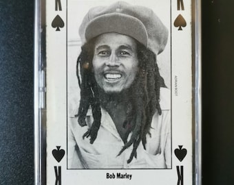 Bob Marley Fridge Magnet ~ Genuine vintage NME playing card, 1991 'Leader Of The Pack' ~ rare, fun fan gift! Wailers, Jamaica, Rastafari