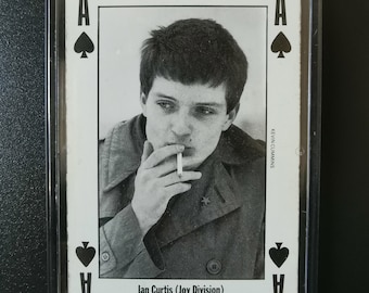 Ian Curtis (Joy Division) ~Fridge magnet. Genuine vintage NME playing card, 1991 deck 'Leader Of The Pack' ~ rare, fun fan gift! New Order
