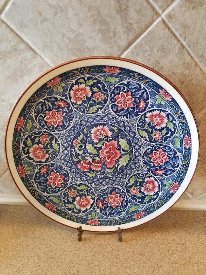 Toyo Large Plate/ Japan/ Peony plate Etsy