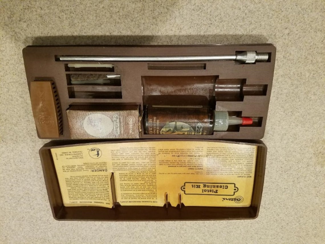 Outers Vintage Gun Cleaning Kit Hunting Outdoorsman Pistol Etsy