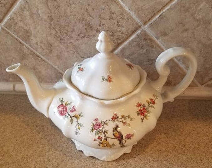 Constantia Fine China Teapot/ RSA/ Vintage Floral Teapot Etsy