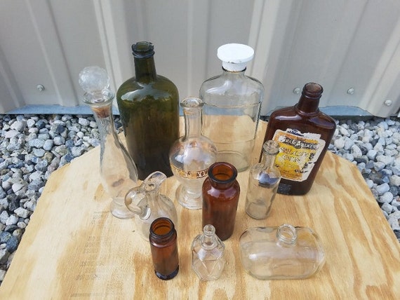 Assortments of Vintage Bottles Avon Avon Piano Bottle, Decantor, Dark