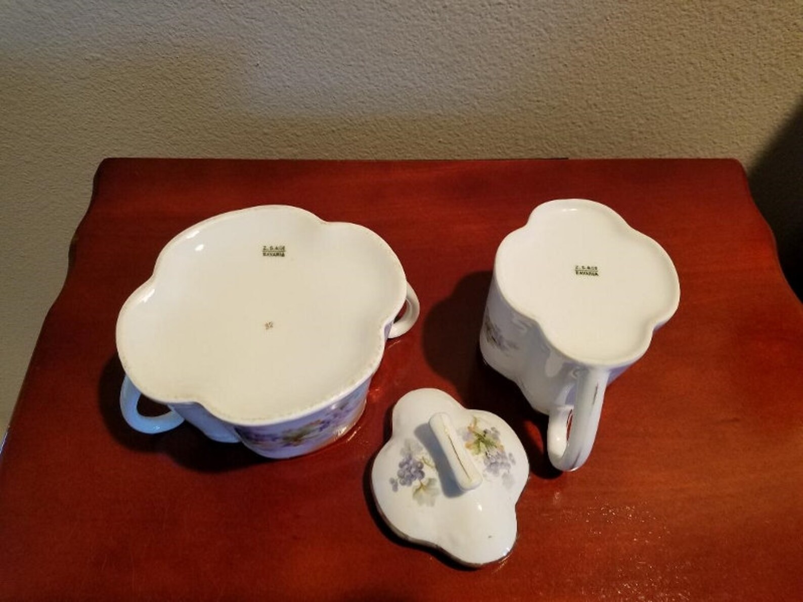 Z.s.&co. Bavaria Porcelain Sugar and Creamer Antique Cream and Sugar