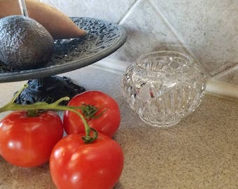 Cut crystal glass bowl